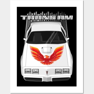 Firebird Trans Am 79-81 - white and orange Posters and Art